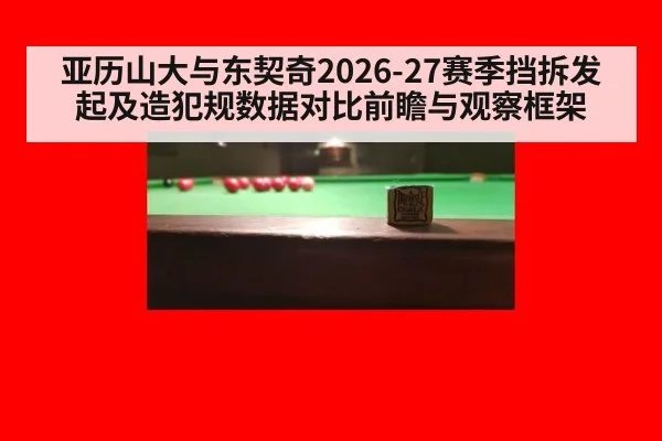 亚历山大与东契奇2026-27赛季挡拆发起及造犯规数据对比前瞻与观察框架